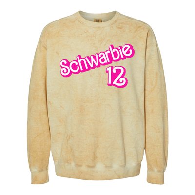 Schwarbie 12 Pink Colorblast Crewneck Sweatshirt