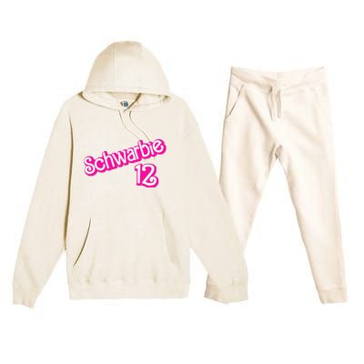 Schwarbie 12 Pink Premium Hooded Sweatsuit Set