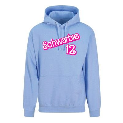 Schwarbie 12 Pink Unisex Surf Hoodie