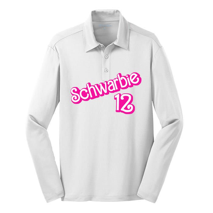 Schwarbie 12 Pink Silk Touch Performance Long Sleeve Polo