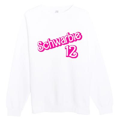 Schwarbie 12 Pink Premium Crewneck Sweatshirt