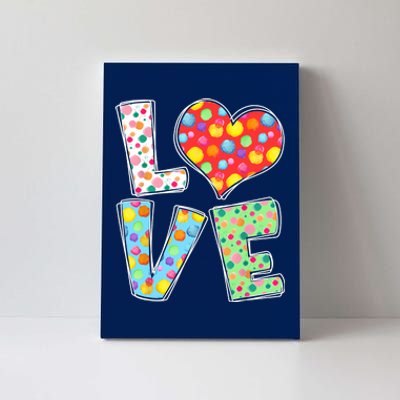 September 15th Polka Dot Love Heart International Dot Day Canvas