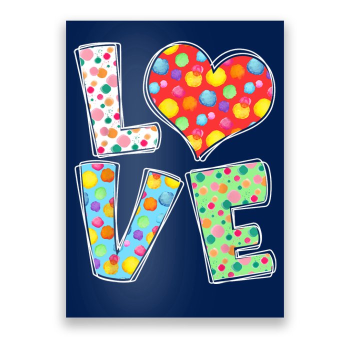 September 15th Polka Dot Love Heart International Dot Day Poster