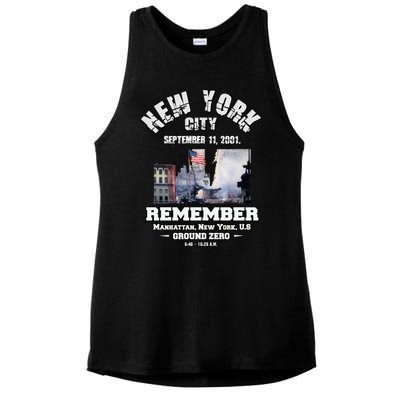 September 11 Remember TShirtSeptember 11 Remember Ladies PosiCharge Tri-Blend Wicking Tank