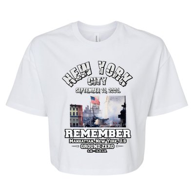 September 11 Remember TShirtSeptember 11 Remember Bella+Canvas Jersey Crop Tee