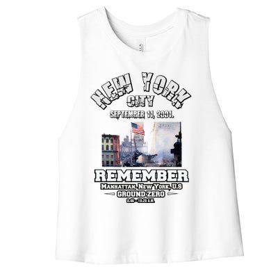 September 11 Remember TShirtSeptember 11 Remember Women's Racerback Cropped Tank