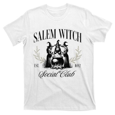 Salem 1692 Social Club Witch Halloween Witchy Women T-Shirt