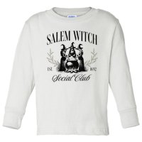 Salem 1692 Social Club Witch Halloween Witchy Women Toddler Long Sleeve Shirt