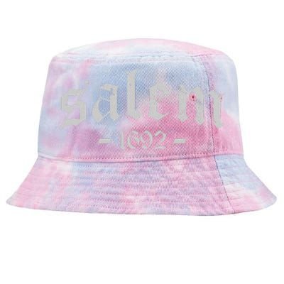 Salem 1692 Salem Witch Trials Retro Vintage Distressed Tie-Dyed Bucket Hat