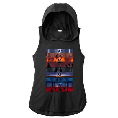 Sw 18 Ladies PosiCharge Tri-Blend Wicking Draft Hoodie Tank