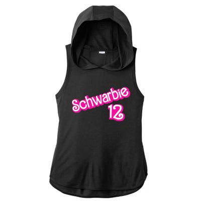 Schwarbie 12 Ladies PosiCharge Tri-Blend Wicking Draft Hoodie Tank