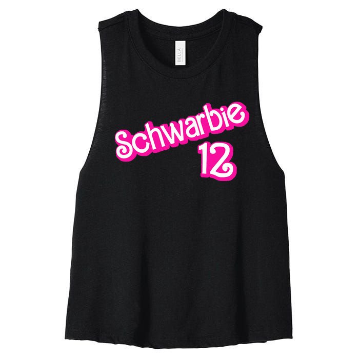 Schwarbie 12 Women's Racerback Cropped Tank