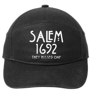 Salem 1692 They Missed One Funny Halloween Witch 7-Panel Snapback Hat