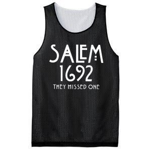 Salem 1692 They Missed One Funny Halloween Witch Mesh Reversible Basketball Jersey Tank