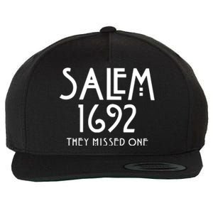 Salem 1692 They Missed One Funny Halloween Witch Wool Snapback Cap