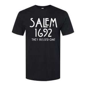 Salem 1692 They Missed One Funny Halloween Witch Softstyle CVC T-Shirt