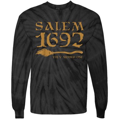 Salem 1692 They Missed One Halloween Tie-Dye Long Sleeve Shirt