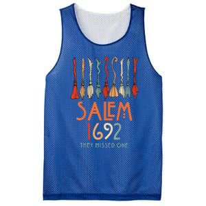 Salem 1692 They Missed One Salem Witchs Broom Halloween Gift Mesh Reversible Basketball Jersey Tank