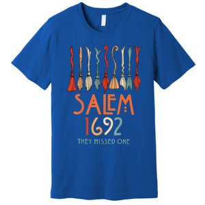 Salem 1692 They Missed One Salem Witchs Broom Halloween Gift Premium T-Shirt