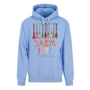 Salem 1692 They Missed One Salem Witchs Broom Halloween Gift Unisex Surf Hoodie