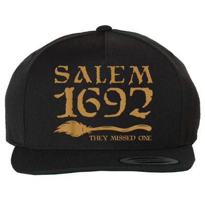 Salem 1692 They Missed One Witch Halloween Wool Snapback Cap