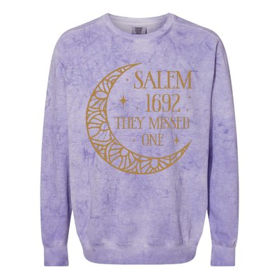 Salem 1692 They Missed One Colorblast Crewneck Sweatshirt