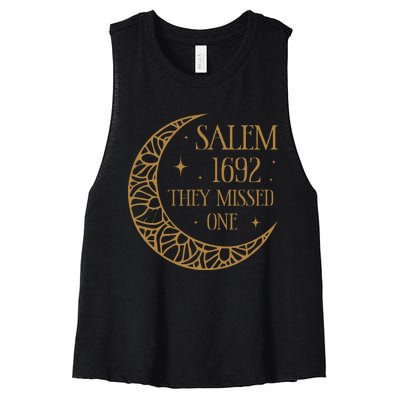 Salem 1692 They Missed One Women's Racerback Cropped Tank