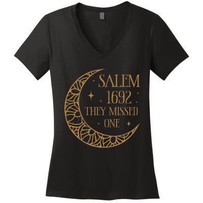 Salem 1692 They Missed One Women's V-Neck T-Shirt