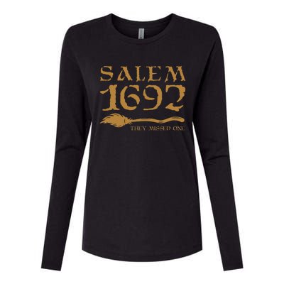 Salem 1692 They Missed One Witch Halloween Womens Cotton Relaxed Long Sleeve T-Shirt