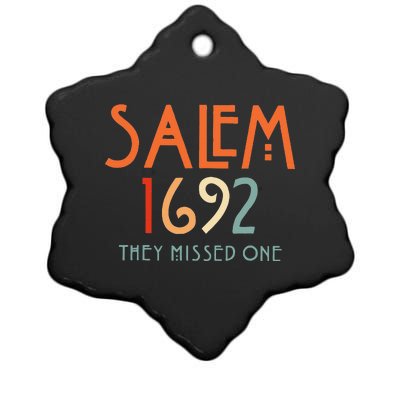 Salem 1692 They Missed One Salem Witch 1692 Halloween Ceramic Star Ornament