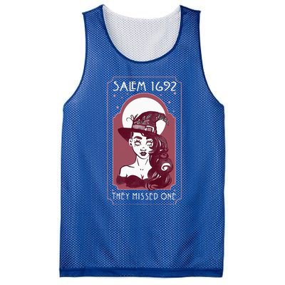 Salem 1692 They Missed One Salem Witch Halloween Mesh Reversible Basketball Jersey Tank