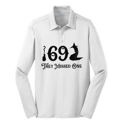 Salem 1692 They Missed One Funny Halloween Silk Touch Performance Long Sleeve Polo