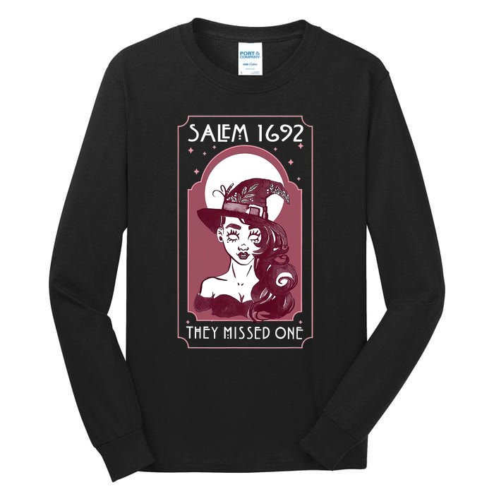 Salem 1692 They Missed One Salem Witch Halloween Tall Long Sleeve T-Shirt