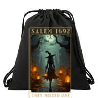 Salem 1692 They Missed One Halloween Witch Trials Women Drawstring Bag