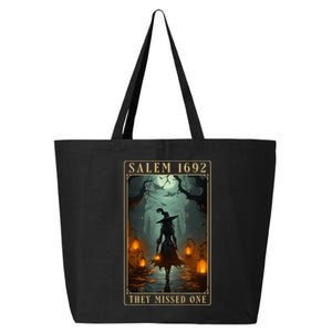 Salem 1692 They Missed One Halloween Witch Trials Women 25L Jumbo Tote