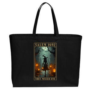 Salem 1692 They Missed One Halloween Witch Trials Women Cotton Canvas Jumbo Tote