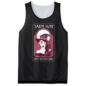 Salem 1692 They Missed One Salem Witch Halloween Mesh Reversible Basketball Jersey Tank