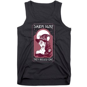 Salem 1692 They Missed One Salem Witch Halloween Tank Top