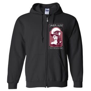 Salem 1692 They Missed One Salem Witch Halloween Full Zip Hoodie