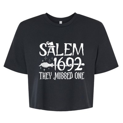 Salem 1692 They Missed One Witch Halloween Bella+Canvas Jersey Crop Tee