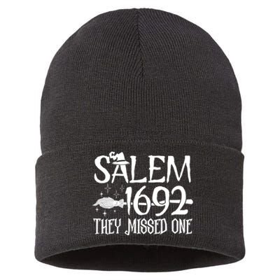 Salem 1692 They Missed One Witch Halloween Sustainable Knit Beanie