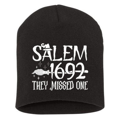 Salem 1692 They Missed One Witch Halloween Short Acrylic Beanie