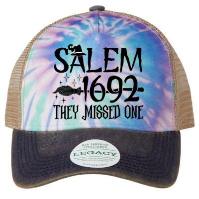 Salem 1692 They Missed One Witch Halloween Trending Design Legacy Tie Dye Trucker Hat