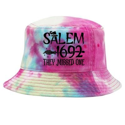 Salem 1692 They Missed One Witch Halloween Trending Design Tie-Dyed Bucket Hat