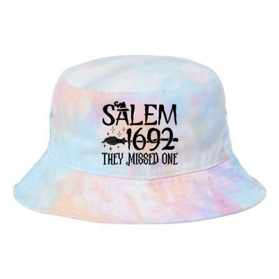 Salem 1692 They Missed One Witch Halloween Trending Design Tie Dye Newport Bucket Hat