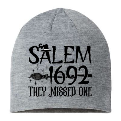 Salem 1692 They Missed One Witch Halloween Trending Design Sustainable Beanie