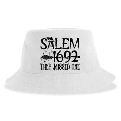 Salem 1692 They Missed One Witch Halloween Trending Design Sustainable Bucket Hat