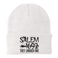 Salem 1692 They Missed One Witch Halloween Trending Design Knit Cap Winter Beanie