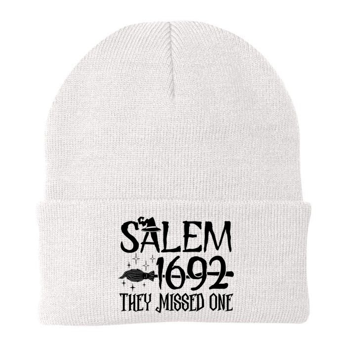 Salem 1692 They Missed One Witch Halloween Trending Design Knit Cap Winter Beanie