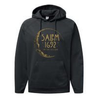 Salem 1692 They Missed One Halloween Witch Performance Fleece Hoodie